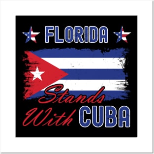 Florida Stands With Cuba Posters and Art